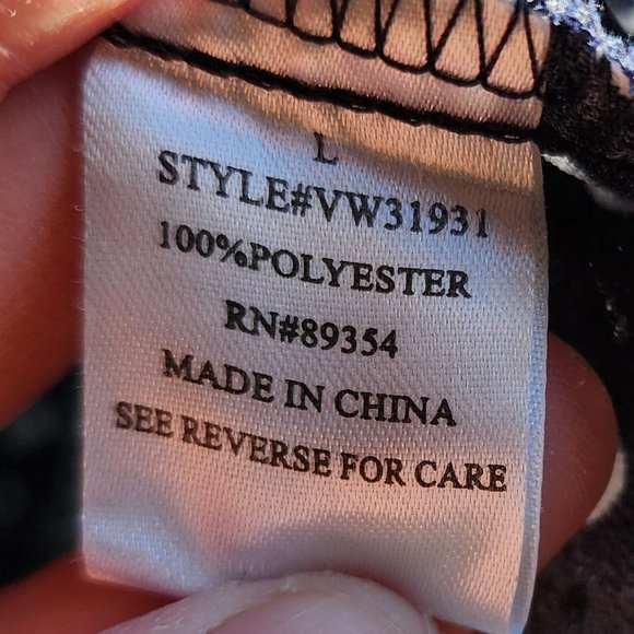 Adrienne Vittadini Blue/White Micro Print Blouse Size Large - Picture 12 of 16